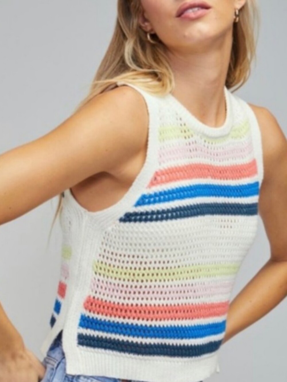Wildfox Francie Sweater Tank in a multi-colored Nassau Stripe colorway Size Smal